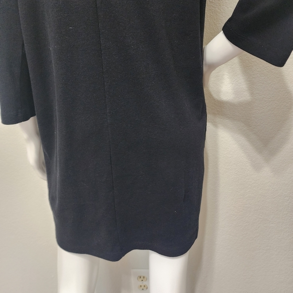 Piaza Italia Black Turtleneck Dress Size L - Picture 4 of 13